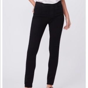 Paige Jeans Hoxton Ultra Skinny Pull On Black Shadow Jeans - size 34